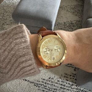 Michael Kors Gold and Brown Women's Watch